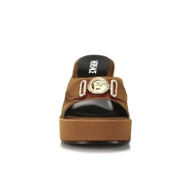 Versace Biggie Metallic Leather Mules Size 36 VGUC - Picture 3 of 10